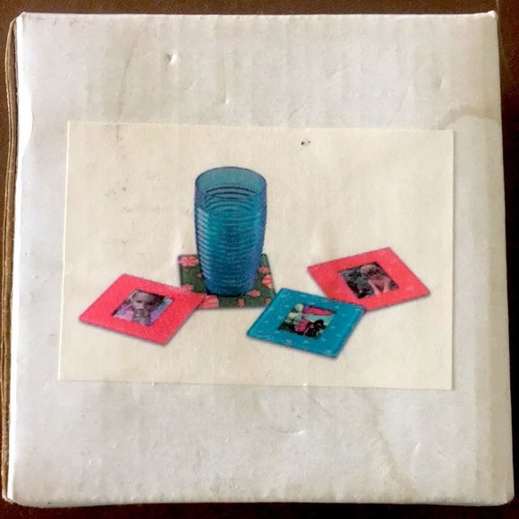🔥NWT🔥 Set of 4 Photo Frame Coasters New - Picture 2 of 6